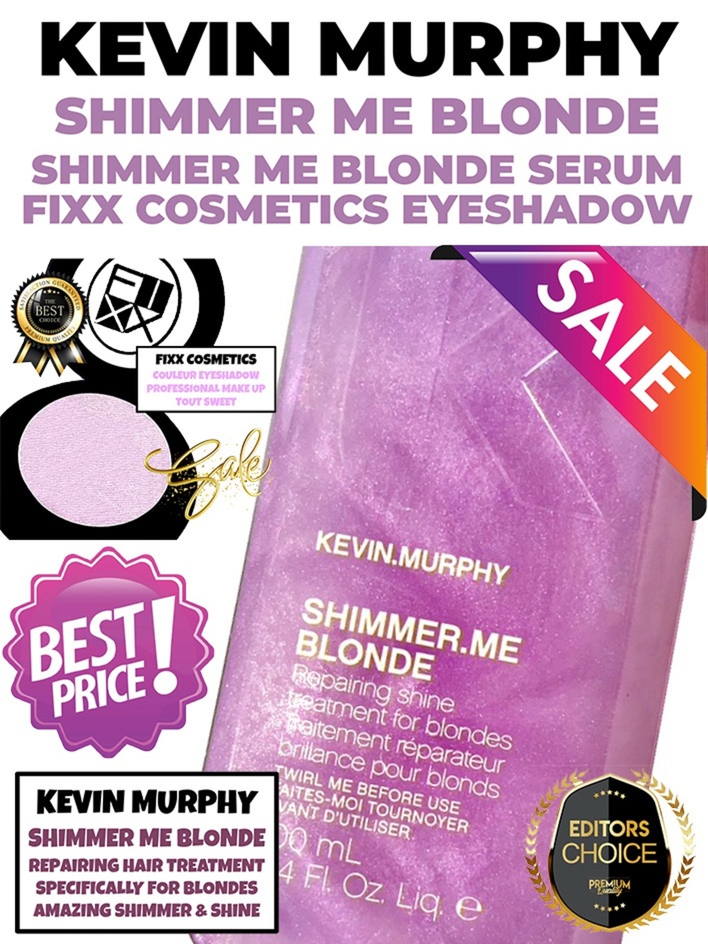 BRAND NEW!! KEVIN MURPHY Shimmer Me Blonde Repairing Mist & FIXX Eyeshadow
